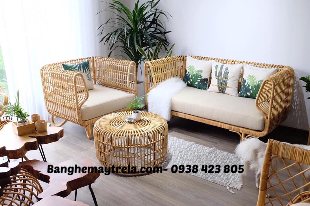 Sofa mây nữ hoàng phòng khách